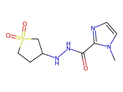 N'-(1,1-dioxothiolan-3-yl)-1-methylimidazole-2-carbohydrazide structure