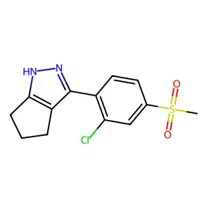3-[2-Chloro-4-(methylsulfonyl)phenyl]-2,4,5,6-tetrahydrocyclopenta[c]pyrazole structure