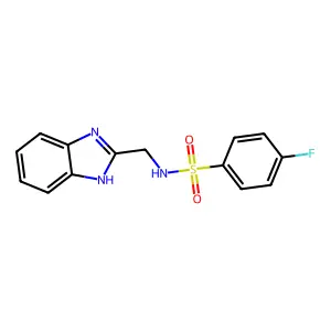 N-(1H-1,3-benzimidazol-2-ylmethyl)-4-fluorobenzenesulfonamide structure