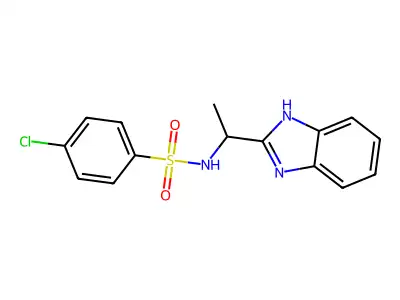 N-[1-(1H-benzimidazol-2-yl)ethyl]-4-chlorobenzenesulfonamide structure