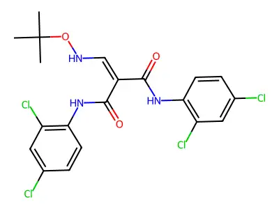 2-[(tert-butoxyamino)methylene]-N~1~,N~3~-bis(2,4-dichlorophenyl)malonamide structure