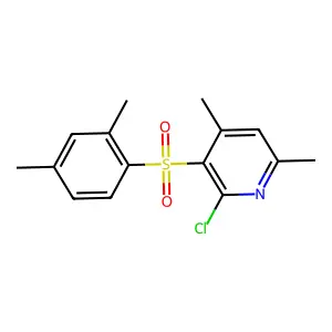 2-Chloro-3-[(2,4-dimethylphenyl)sulfonyl]-4,6-dimethylpyridine structure