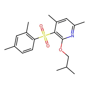 3-[(2,4-Dimethylphenyl)sulfonyl]-2-isobutoxy-4,6-dimethylpyridine structure
