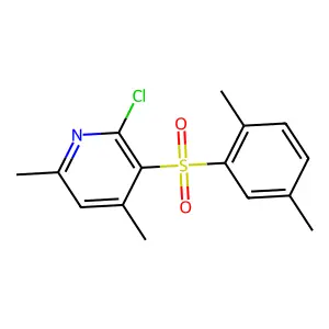 2-Chloro-3-[(2,5-dimethylphenyl)sulfonyl]-4,6-dimethylpyridine structure