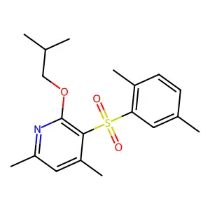 3-[(2,5-Dimethylphenyl)sulfonyl]-2-isobutoxy-4,6-dimethylpyridine structure