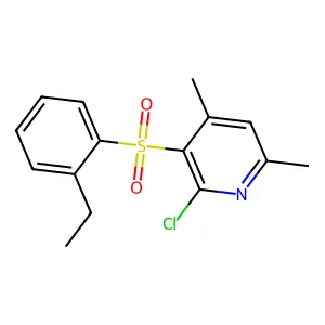 2-Chloro-3-[(2-ethylphenyl)sulfonyl]-4,6-dimethylpyridine structure