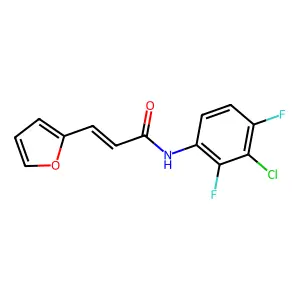 N-(3-chloro-2,4-difluorophenyl)-3-(furan-2-yl)prop-2-enamide structure