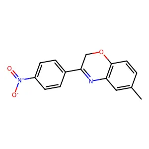 6-methyl-3-(4-nitrophenyl)-2H-1,4-benzoxazine structure