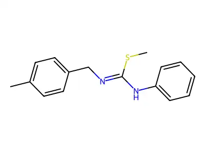 1-Methyl-4-({[(methylsulfanyl)(phenylimino)methyl]amino}methyl)benzene structure