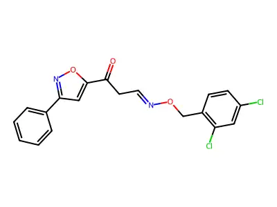 3-[(2,4-Dichlorophenyl)methoxyimino]-1-(3-phenyl-1,2-oxazol-5-yl)propan-1-one structure