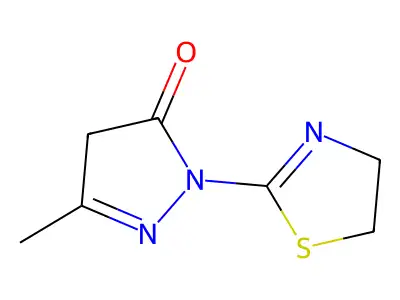 2-(4,5-dihydro-1,3-thiazol-2-yl)-5-methyl-4H-pyrazol-3-one structure