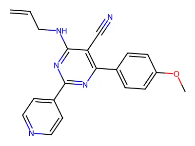 4-(Allylamino)-6-(4-methoxyphenyl)-2-(4-pyridinyl)-5-pyrimidinecarbonitrile structure