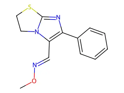 N-methoxy-1-(6-phenyl-2,3-dihydroimidazo[2,1-b][1,3]thiazol-5-yl)methanimine structure