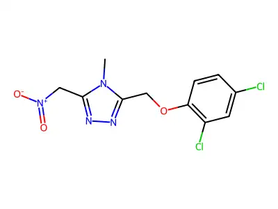 3-[(2,4-dichlorophenoxy)methyl]-4-methyl-5-(nitromethyl)-4H-1,2,4-triazole structure