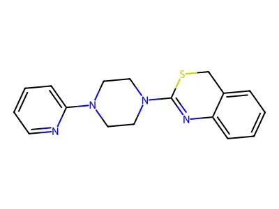 2-[4-(2-pyridinyl)piperazino]-4H-3,1-benzothiazine structure