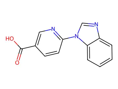 6-(1H-1,3-benzodiazol-1-yl)pyridine-3-carboxylic acid structure