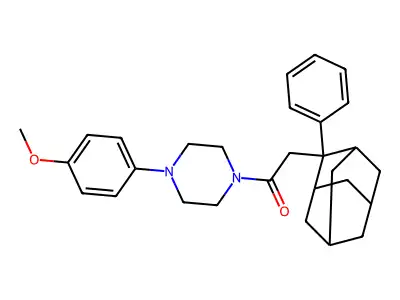 1-[4-(4-Methoxyphenyl)piperazin-1-yl]-2-(2-phenyl-2-adamantyl)ethanone structure