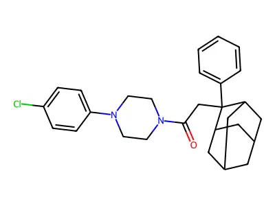 1-[4-(4-Chlorophenyl)piperazin-1-yl]-2-(2-phenyl-2-adamantyl)ethanone structure
