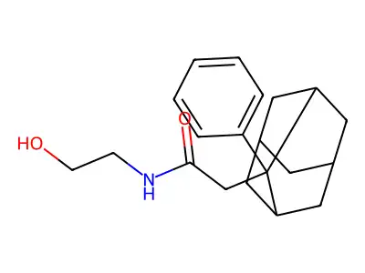 N-(2-hydroxyethyl)-2-(2-phenyl-2-adamantyl)acetamide structure