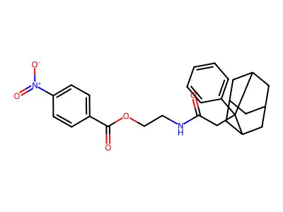 2-[[2-(2-Phenyl-2-adamantyl)acetyl]amino]ethyl 4-nitrobenzoate structure