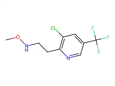 3-Chloro-2-[2-(methoxyamino)ethyl]-5-(trifluoromethyl)pyridine structure