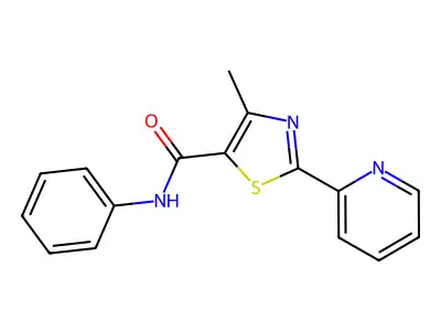 4-methyl-N-phenyl-2-pyridin-2-yl-1,3-thiazole-5-carboxamide structure