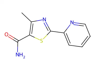 4-Methyl-2-(2-pyridinyl)-1,3-thiazole-5-carboxamide structure