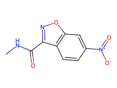 N-methyl-6-nitro-1,2-benzoxazole-3-carboxamide structure