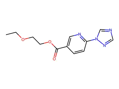 2-ethoxyethyl 6-(1H-1,2,4-triazol-1-yl)nicotinate structure