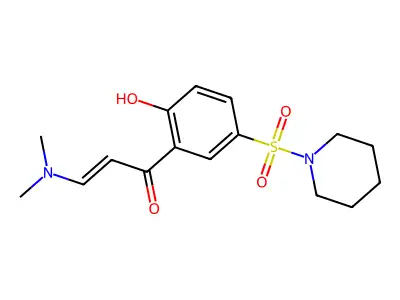 3-(Dimethylamino)-1-(2-hydroxy-5-piperidin-1-ylsulfonylphenyl)prop-2-en-1-one structure