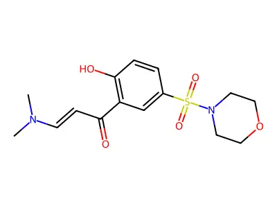3-(Dimethylamino)-1-(2-hydroxy-5-morpholin-4-ylsulfonylphenyl)prop-2-en-1-one structure