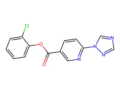 2-chlorophenyl 6-(1H-1,2,4-triazol-1-yl)nicotinate structure