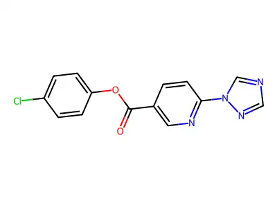 4-chlorophenyl 6-(1H-1,2,4-triazol-1-yl)nicotinate structure