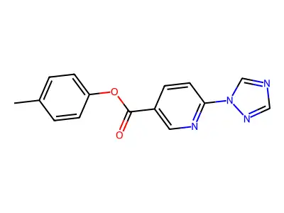 4-methylphenyl 6-(1H-1,2,4-triazol-1-yl)nicotinate structure