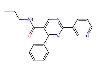 4-phenyl-N-propyl-2-(3-pyridinyl)-5-pyrimidinecarboxamide structure