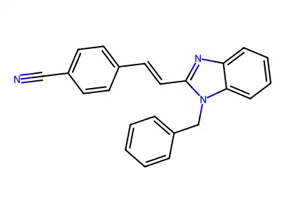 4-[2-(1-Benzylbenzimidazol-2-yl)ethenyl]benzonitrile structure
