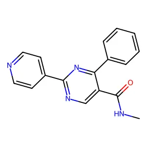 N-methyl-4-phenyl-2-(4-pyridinyl)-5-pyrimidinecarboxamide structure