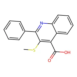3-(Methylsulfanyl)-2-phenyl-4-quinolinecarboxylic acid structure