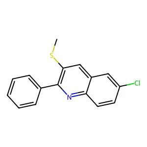 6-Chloro-2-phenyl-3-quinolinyl methyl sulfide structure