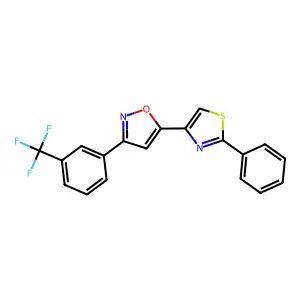 5-(2-Phenyl-1,3-thiazol-4-yl)-3-[3-(trifluoromethyl)phenyl]-1,2-oxazole structure