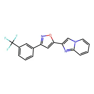 2-{3-[3-(Trifluoromethyl)phenyl]-5-isoxazolyl}imidazo[1,2-a]pyridine structure