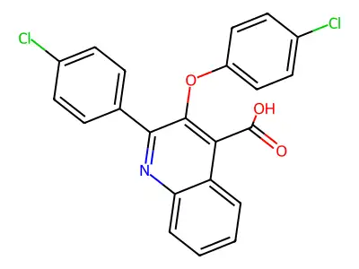 3-(4-chlorophenoxy)-2-(4-chlorophenyl)quinoline-4-carboxylic Acid structure