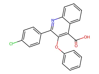 2-(4-Chlorophenyl)-3-phenoxy-4-quinolinecarboxylic acid structure