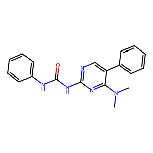 N-[4-(dimethylamino)-5-phenyl-2-pyrimidinyl]-N'-phenylurea structure