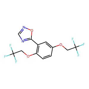 5-[2,5-Bis(2,2,2-trifluoroethoxy)phenyl]-1,2,4-oxadiazole structure