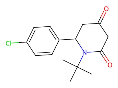1-Tert-butyl-6-(4-chlorophenyl)piperidine-2,4-dione structure