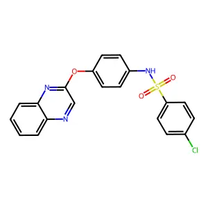 4-chloro-N-[4-(2-quinoxalinyloxy)phenyl]benzenesulfonamide structure