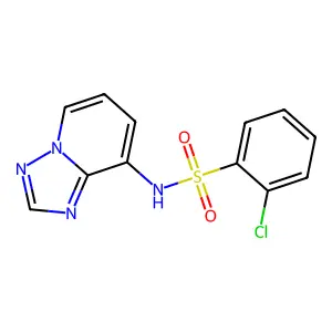 2-chloro-N-([1,2,4]triazolo[1,5-a]pyridin-8-yl)benzenesulfonamide structure