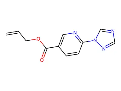 allyl 6-(1H-1,2,4-triazol-1-yl)nicotinate structure