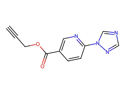 2-propynyl 6-(1H-1,2,4-triazol-1-yl)nicotinate structure